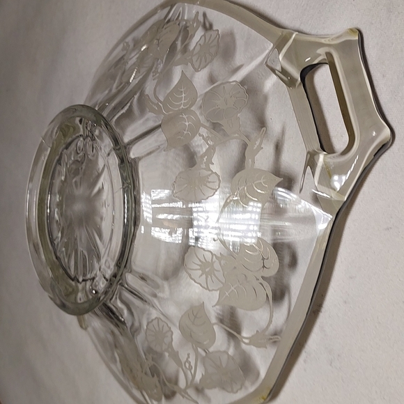 Viking glass by Silver City Flanders silver inlay tidbit tray bowl art deco era - Picture 8 of 17